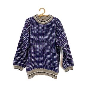 Vintage | Hand Knit Oversized Chunky Knit Sweater